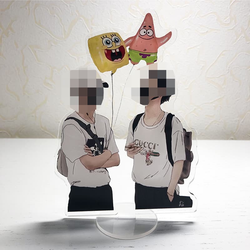 Acrylic Standee Figure DIY Cartoon Anime Star Merchandise Display Stand Transparent Human Figure Standee