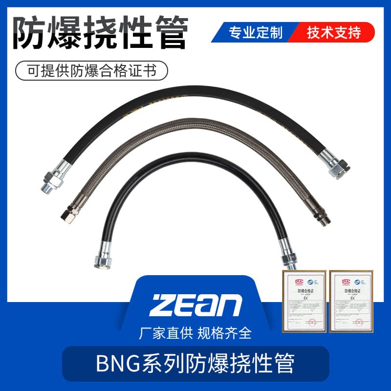 Explosion-Proof Flexible Tube BNG Model Rubber PVC Connector DN20*1000 Carbon Steel Joint Explosion-Proof Conduit Flexible Hose