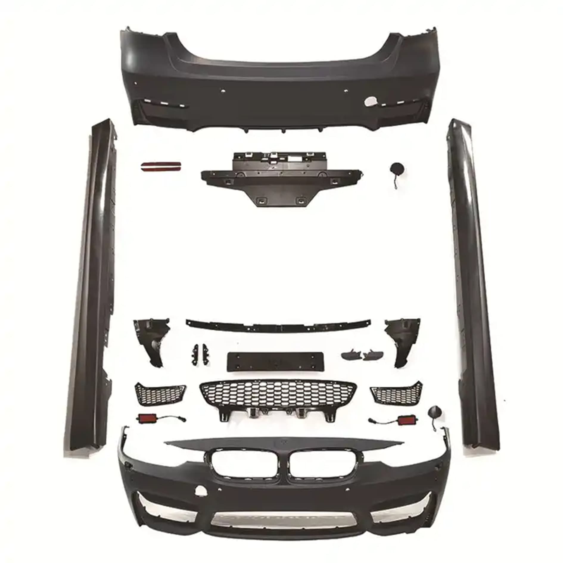 Suitable for BMW 3 Series modified M3 surrounds F30F35 modified M3 front and rear bumpers fenders hood four exhaust surrounds