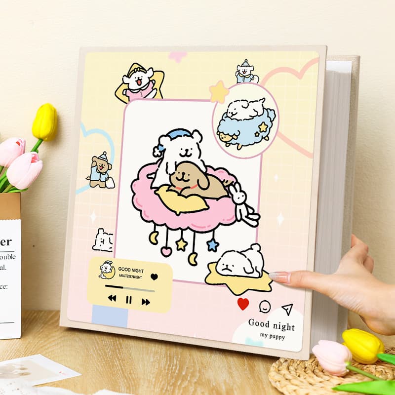 Laminated photo album diy self-adhesive photo storage baby family children 5 inches 6 inches 7 polaroid 3 inches 4 photo album