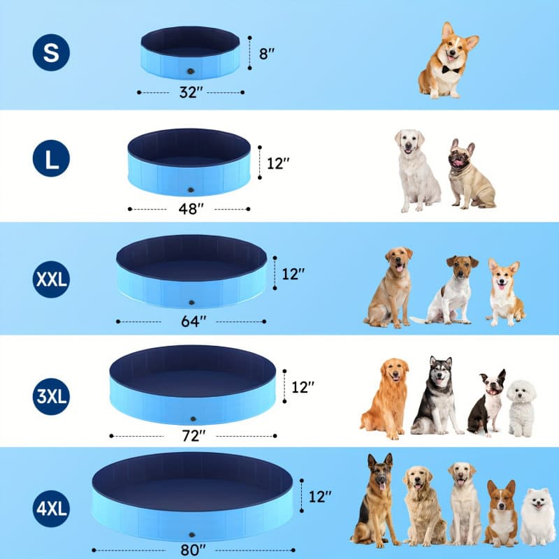 2026 Autumn/Winter Cross-border Foreign Trade New Portable Dog Pool Foldable Dog Pool Pet Foldable