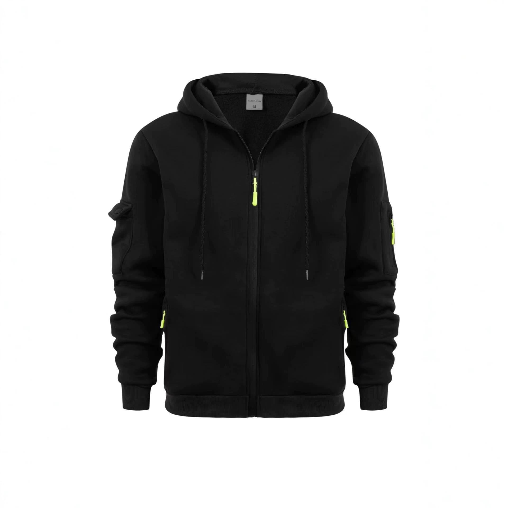 Cross-Border Sportswear Demon Slayer Kyojuro Rengoku Hoodie Fleece-Lined Sweatshirt Jacket for Men