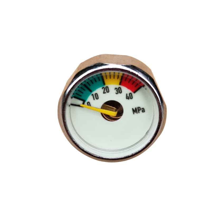 25MM Pressure Gauge 40MPA Luminous Mini Pressure Gauge Copper Plated Interface Thread: M10X1