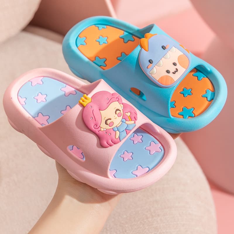 Children's Slippers Summer Cartoon Boys' Indoor Non-Slip Soft-Soled Bathroom Cute Girls' Baby Princess Slippers
