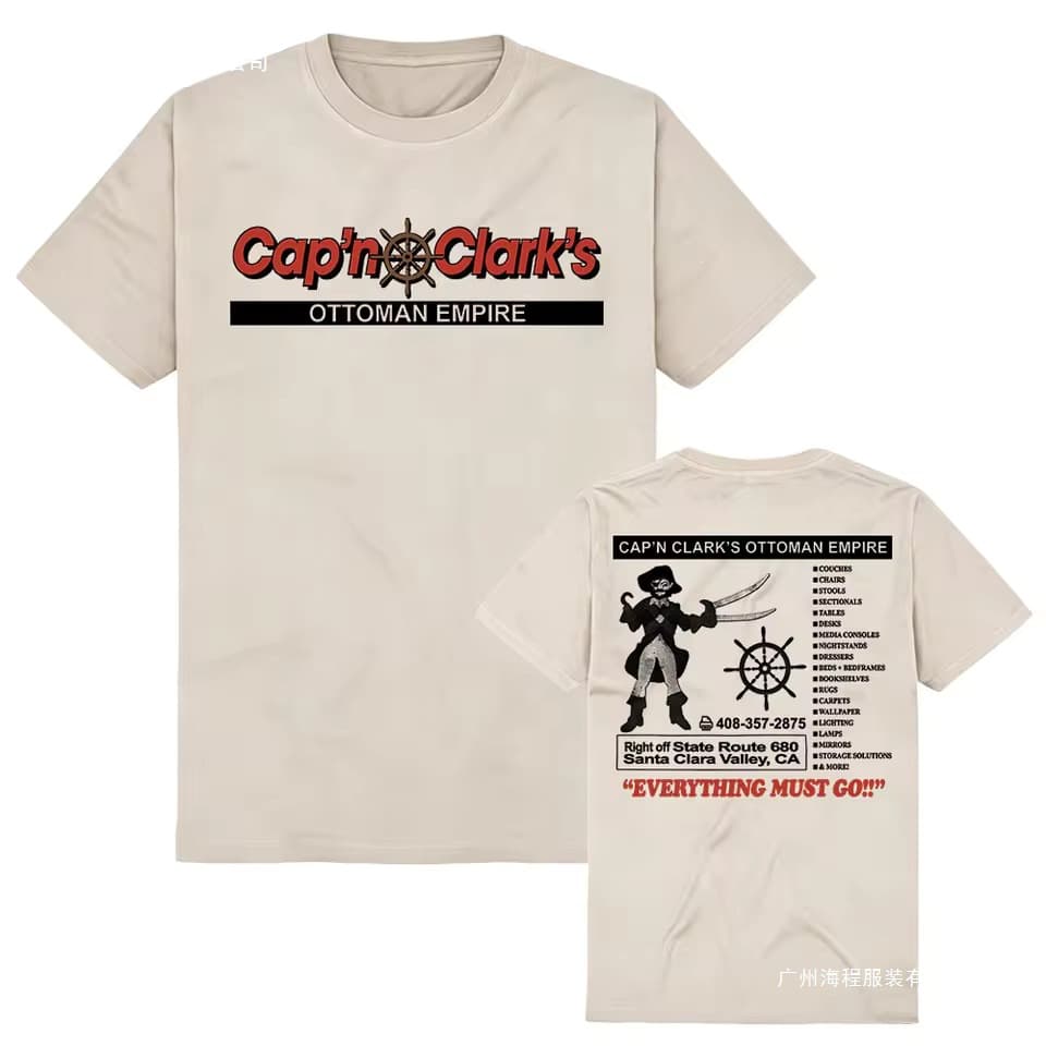 Captain Clark's T-Shirt Summer Short Sleeve Women's T-Shirt Fashion Casual O-Neck Unisex Streetwear