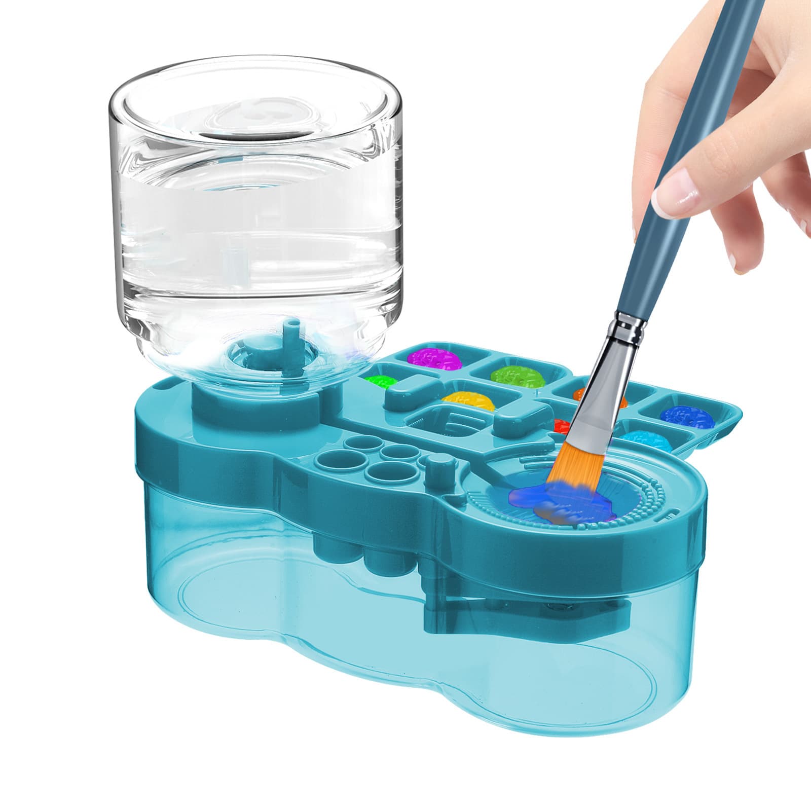 Brush Rinser Watercolor Brush Washer, Paint Brush Cleaner, Art Palette for Drawing and Painting