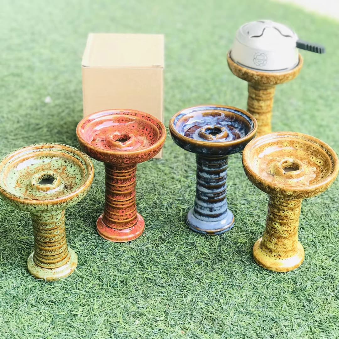 Arabic Hookah Bowl Accessory Dual Color Single Hole Ceramic Bowl Shisha Hookah Factory Direct