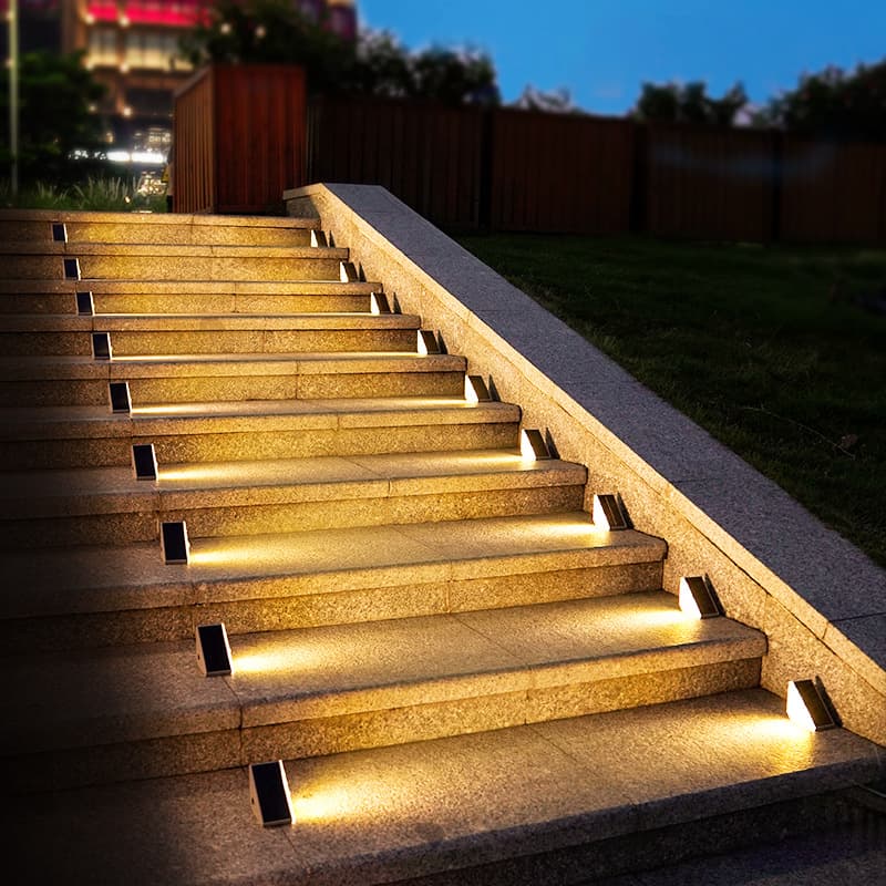 Solar Outdoor Waterproof Garden Induction Stair Light, Villa Home Decorative Step Light, Pathway Lamp