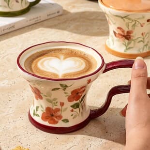 Vintage Ceramic Cup High Appearance Premium Mug Coffee Cup Home Office Water Cup Breakfast Cup Milk Cup