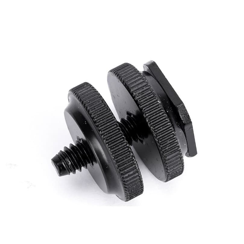 Hot Shoe Mount Standard 1/4 Double-Layer Screw Top and Bottom Locking Dual-Layer Hot Shoe Adapter Screw Camera Screw Hot Shoe Port