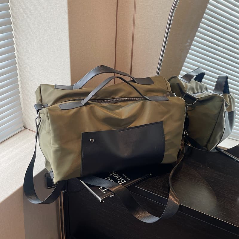 Korean-style New Large-Capacity Cloth Bag Outdoor Casual Canvas Duffel Bag Travel Bag Trendy Commuter Handbag Shoulder Bag