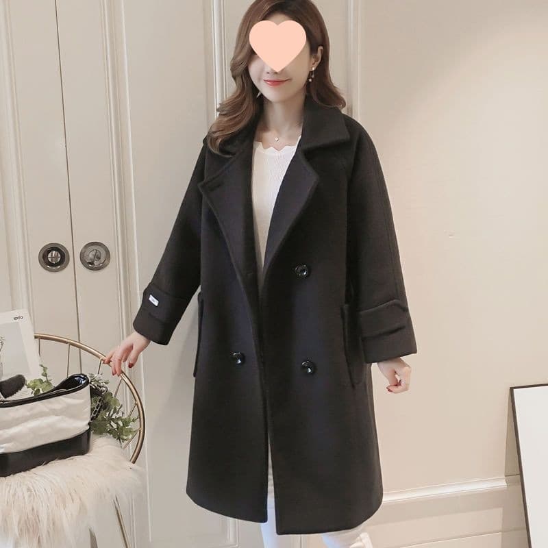 Wool Coat for Women Mid-Length Korean Style 2025 New Spring/Fall Student Hepburn Style Slim Fit Versatile Woolen Overcoat