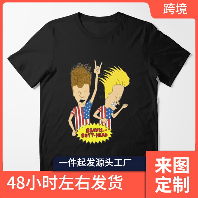 Beavis Butthead Rock Men Tshirt Comic Punk Tops Men's Summe