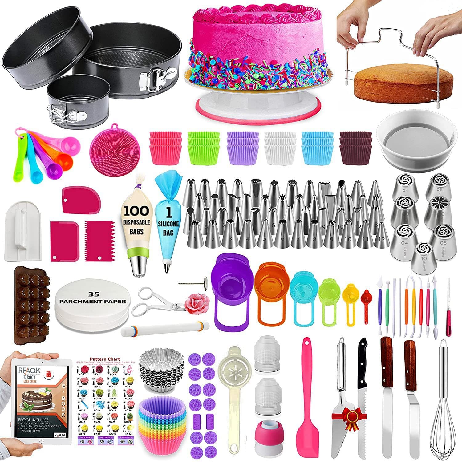 Premium Amazon 500-Piece Baking Cake Set Cake Waistline Cake Baking Set Wholesale
