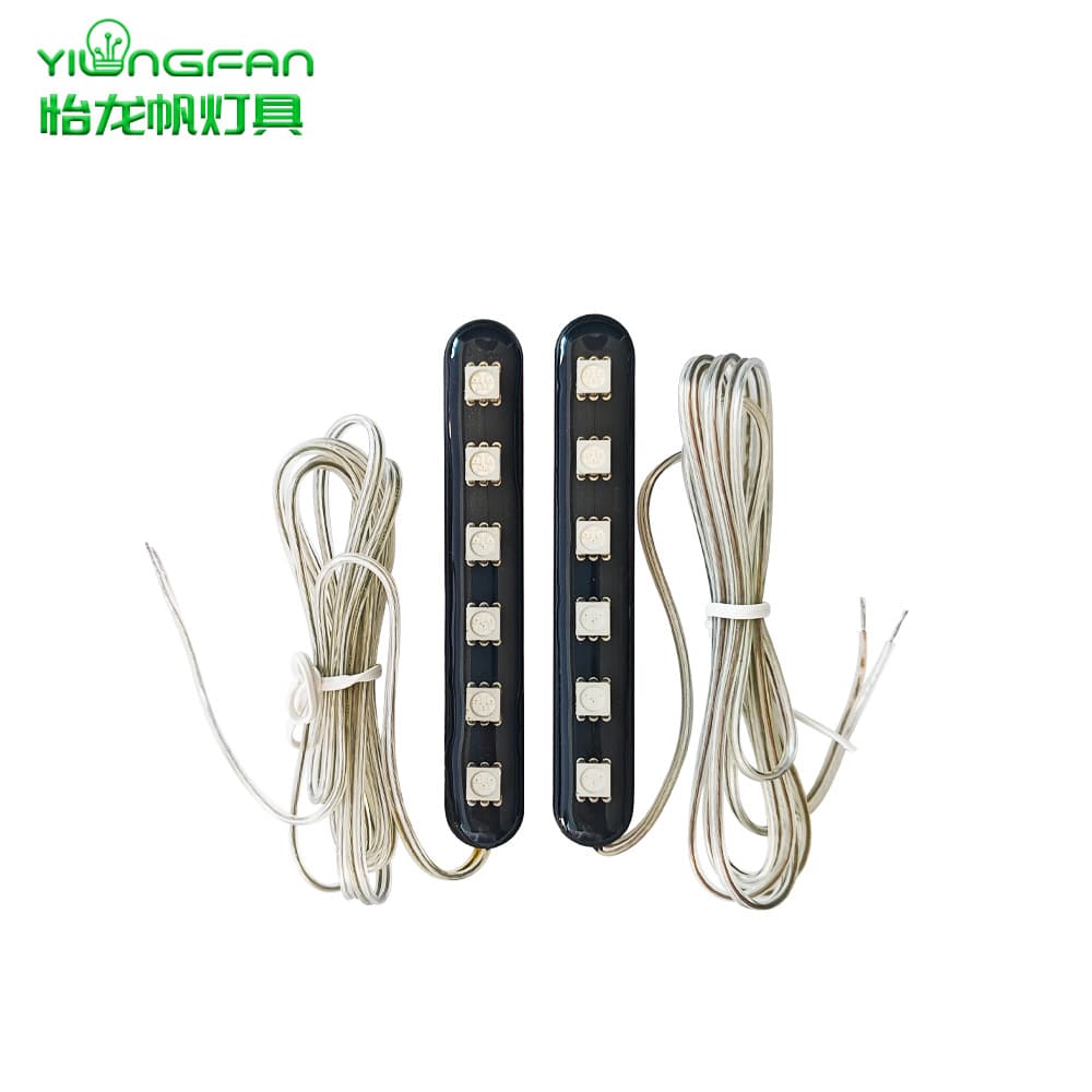 6LED Strobe Light Bar for Modified Motorcycle Aircraft Lights, Grille Flashing Warning Emergency License Plate Light