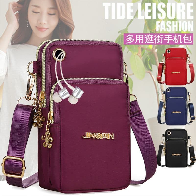 New Japanese and Korean Style Summer Versatile Canvas Bag Vertical Handheld Coin Purse Phone Bag Women Crossbody Mini Small Bag