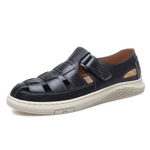 Genuine Leather Men's Summer Sandals Outdoor Casual Sandals Breathable Comfortable Beach Sandals Handmade Large Size Men's Sandals