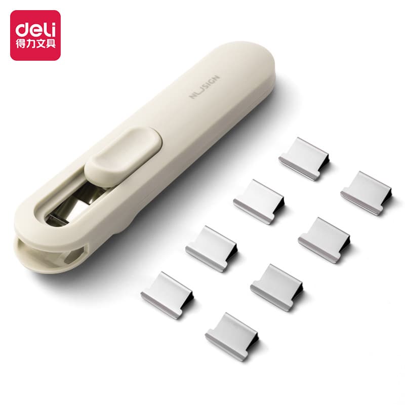 Newser NS085-C Push Clamp (White) (1 Push Clamp + 8 Refill Clips/Set)