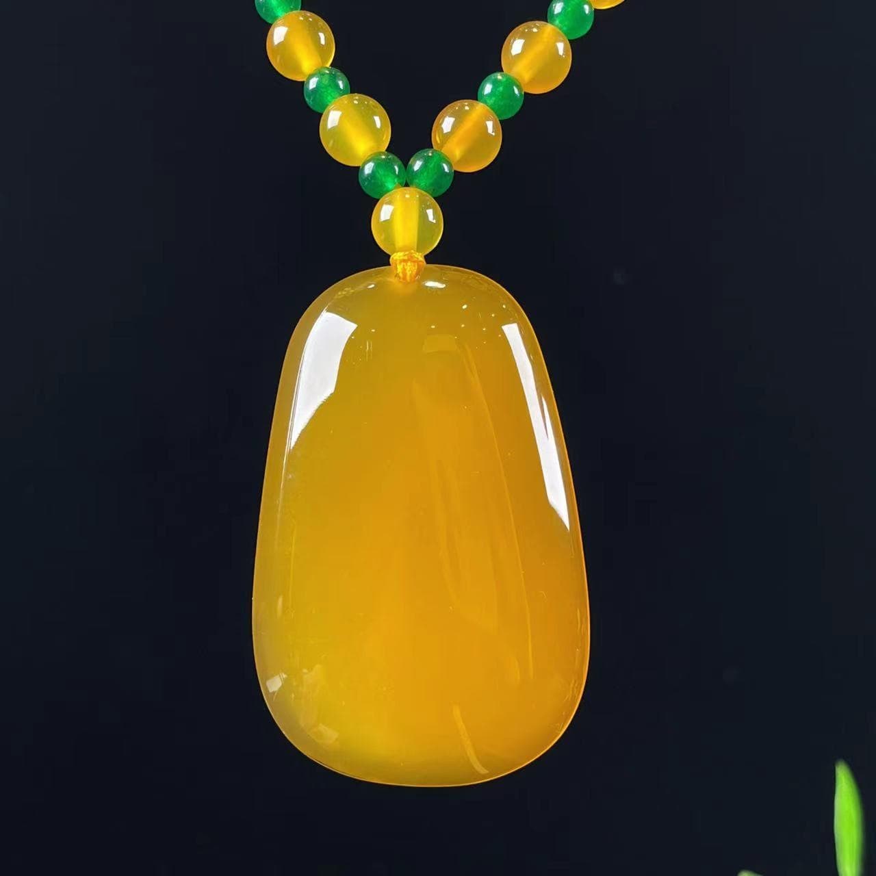 【Wu Shi Pai WSP02-2】Natural Authentic Jade Wu Shi Pai, Classic and Versatile, Natural Chalcedony, Smooth Sailing, Fashionable