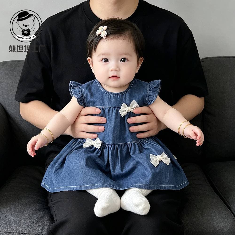 Baby girl dress 2026 new summer thin fashionable infant summer dress fashionable fashionable princess dress