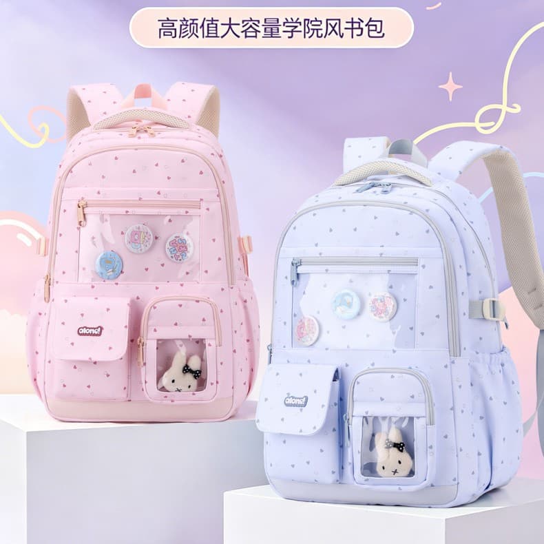 Schoolbags for girls, junior high school girls, elementary school students, 2026 new trendy high-value painful bags, backpacks, high school student backpacks