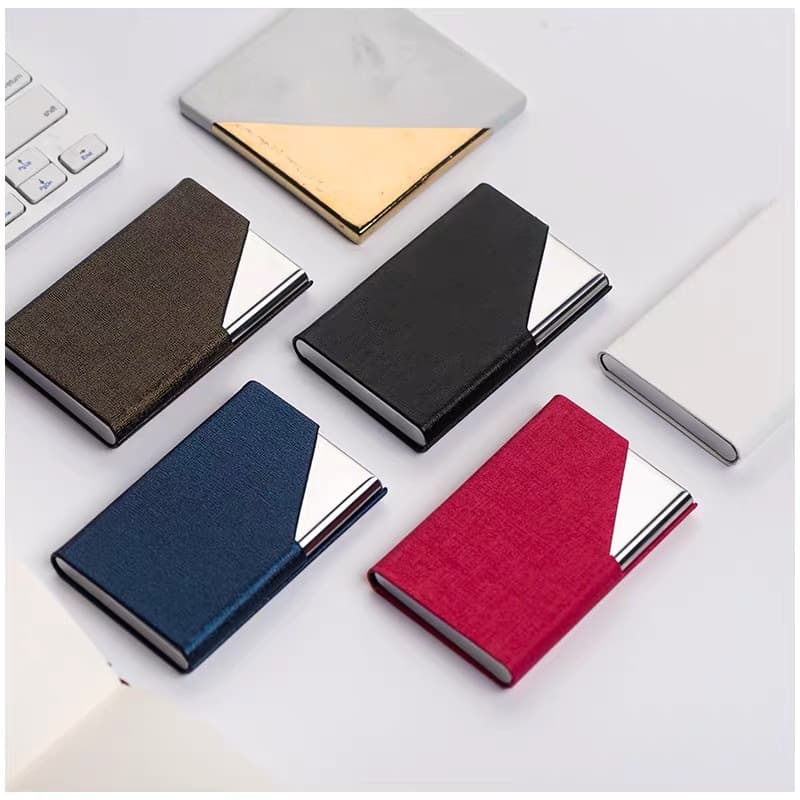 Portable Practical Metal Business Card Holder from Source Factory, Fashionable Korean-style Logo Printing
