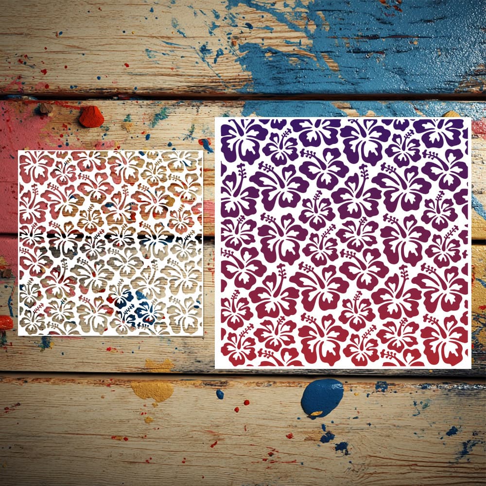 Painting Templates with Floral Patterns, Cross-Border Best-Selling Journal Decoration, Masking Spray Painting Pet Material Hollow Templates, Dropshipping
