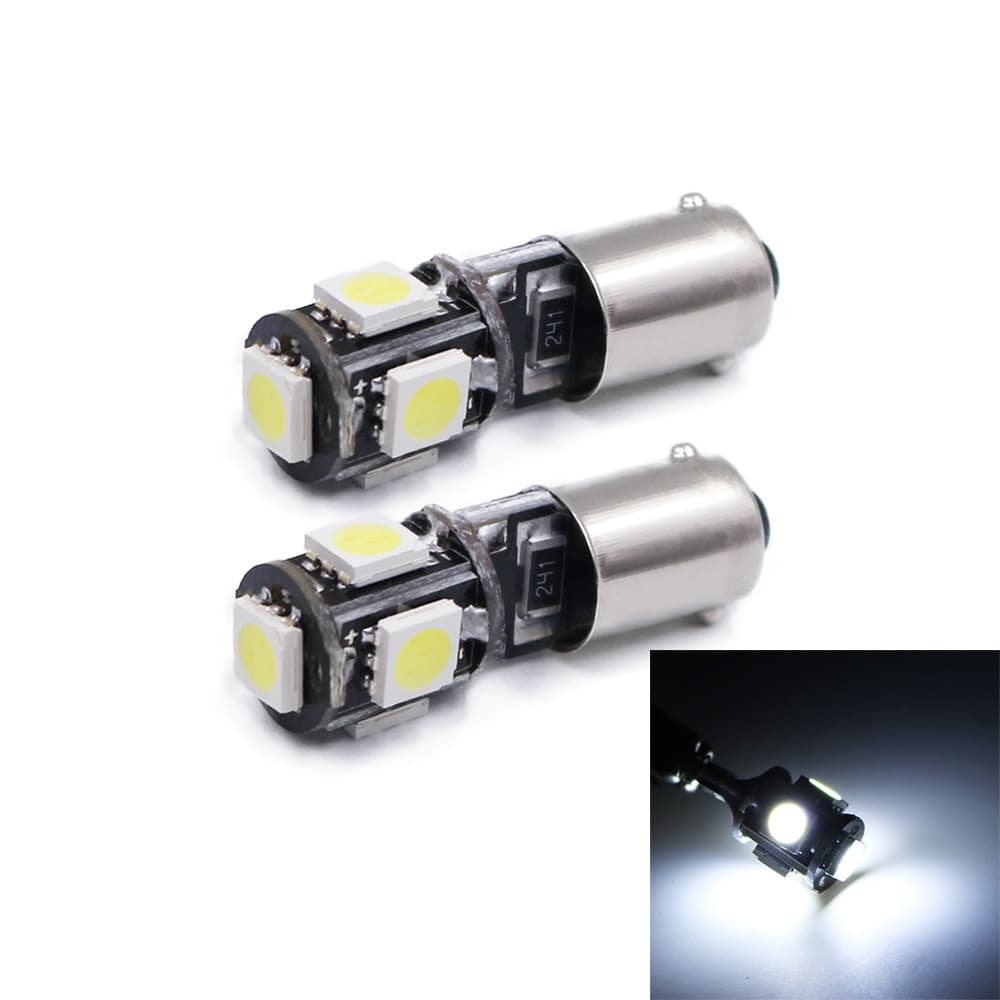 Car LED width light license plate light BA9S T4W H6W decoded CANBUS 5SMD 5050 light bulb