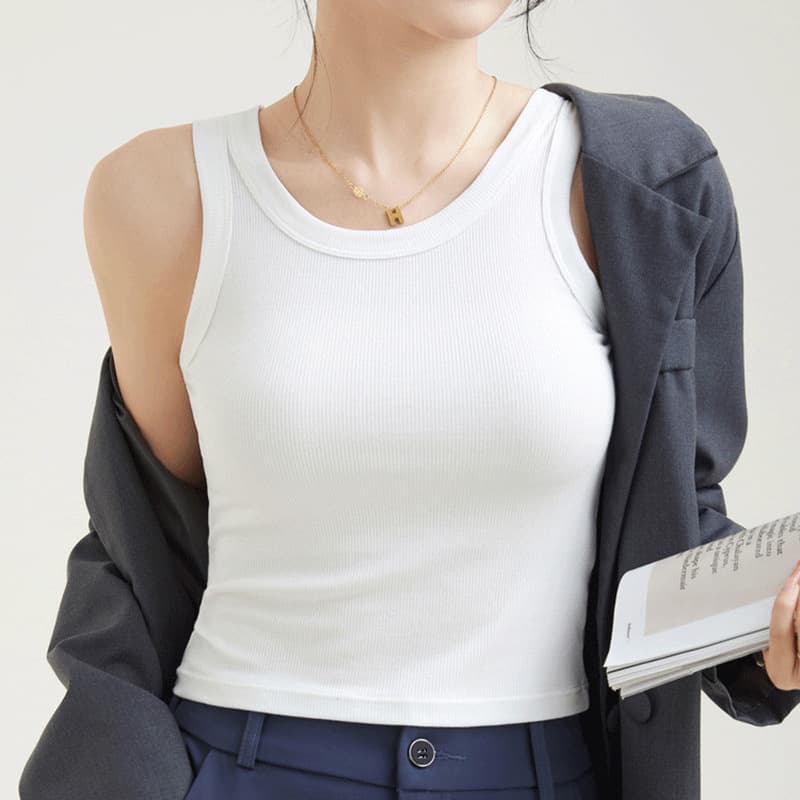 Source factory I-back vest, custom processing based on provided images and samples, knitted sleeveless undershirt, women's OEM small-batch customization