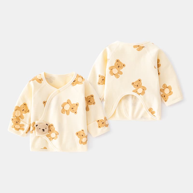 Pure Cotton Half Back Clothes for Newborn Babies Spring Summer Autumn Underwear Monk Style Base Layer Top No Bone Baby Clothes