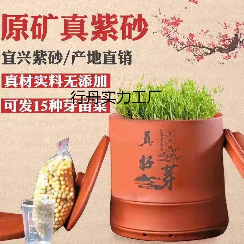 *【Sweet Crisp Good Sprout】Zhen Hao Ya Bean Sprout Jar, Purple Clay Bean Sprout Machine, Household Automatic Large Capacity