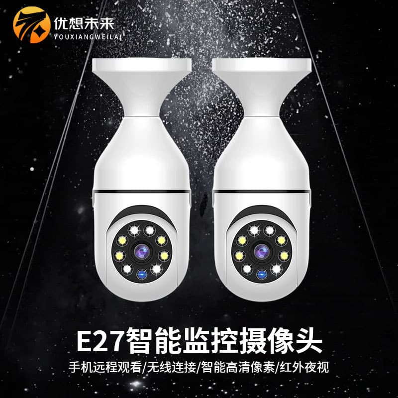 Panoramic E27 Bulb Camera Wireless WiFi Bulb Security Camera 360° Rotation Night Vision A6 Best Seller