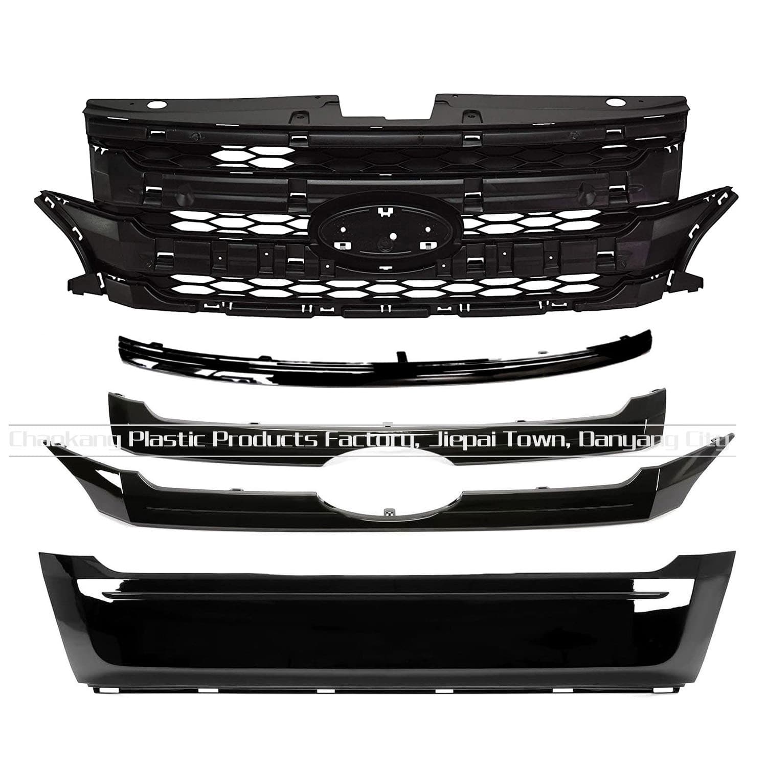 Suitable for Ford Edge 2011-2014 Models, Central Grille with Glossy Black Grille Trim Bt4Z-8200-C