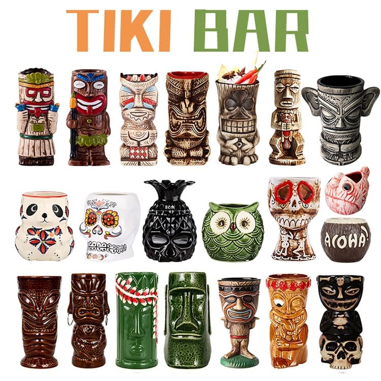 Bar Cocktail Glass Creative Personality Hawaiian Cup Ceramic Mug Zombie Skull Tiki Cup Series