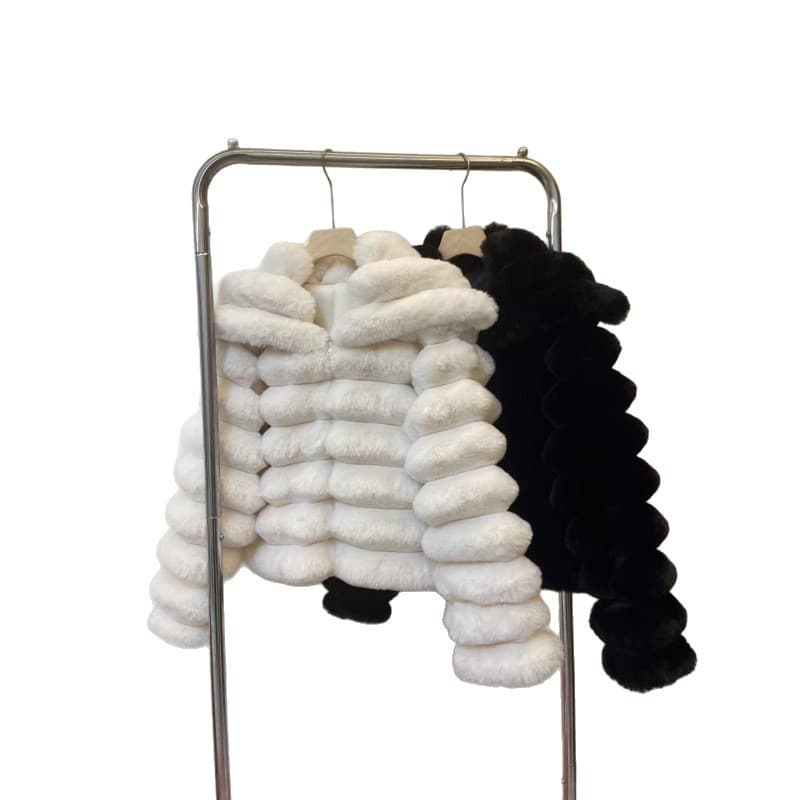 2024 Korean Chic Light Luxury High-End Soft Loose Big Collar Furry Short Coat