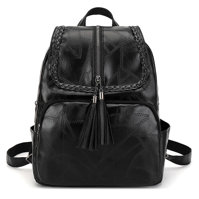 2023 New Bookbag Student Backpack Soft Leather Women Korean Style Fashion Bag Anti-Theft Travel Backpack Wholesale