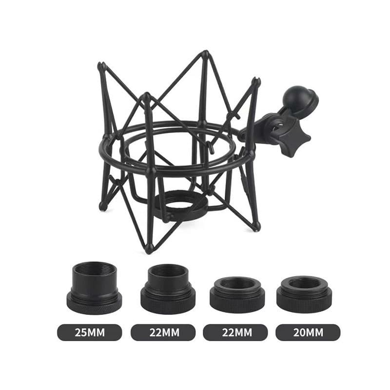 U87 metal shock mount live streaming dedicated stand with 4 adapter rings blue microphone large diaphragm shock absorption