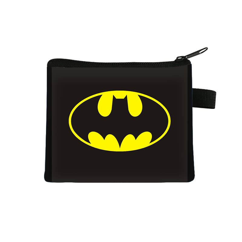 New Marvel Batman Coin Purse Cartoon Print Kids Card Holder Trendy Portable Men's Storage Bag Cross-border Bag