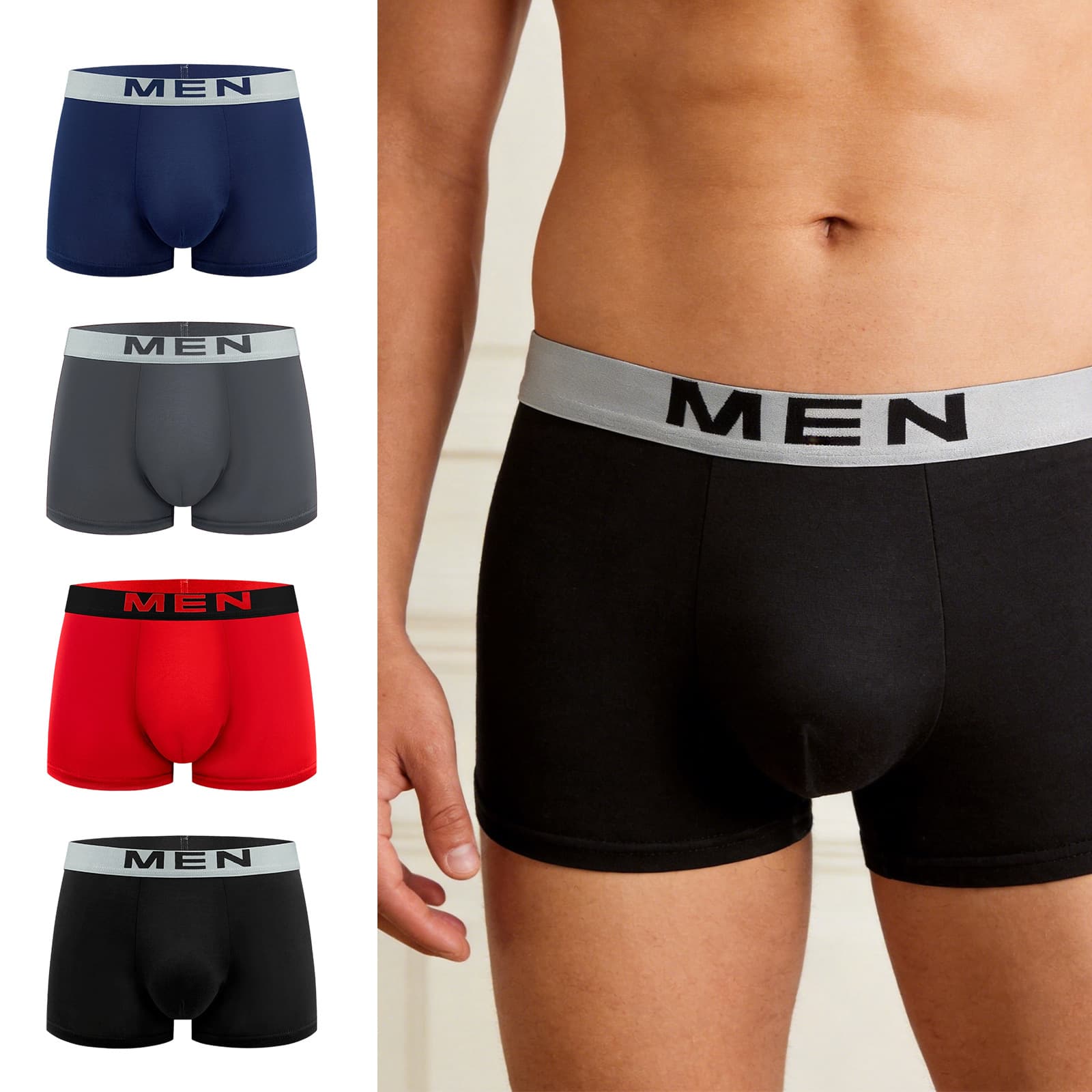 Zeriluna Simple and Stylish Men's Underwear - Skin-friendly Fabric, Breathable, Stretchy, Durable, and Comfortable