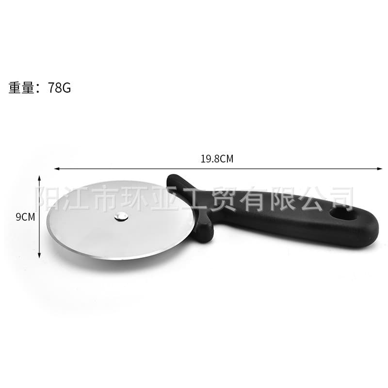 Cross-border Hot-Selling 3-Piece Wooden Handle Spatula Set, Pizza Spatula, Cake Stainless Steel Cutter, Transfer Triangular Spatula, Pastry Wheel