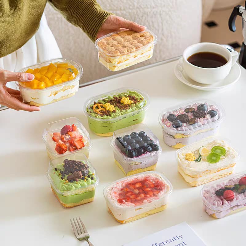 500ml cake box soy milk tiramisu mousse cake box fruit cream packaging box dessert gift box