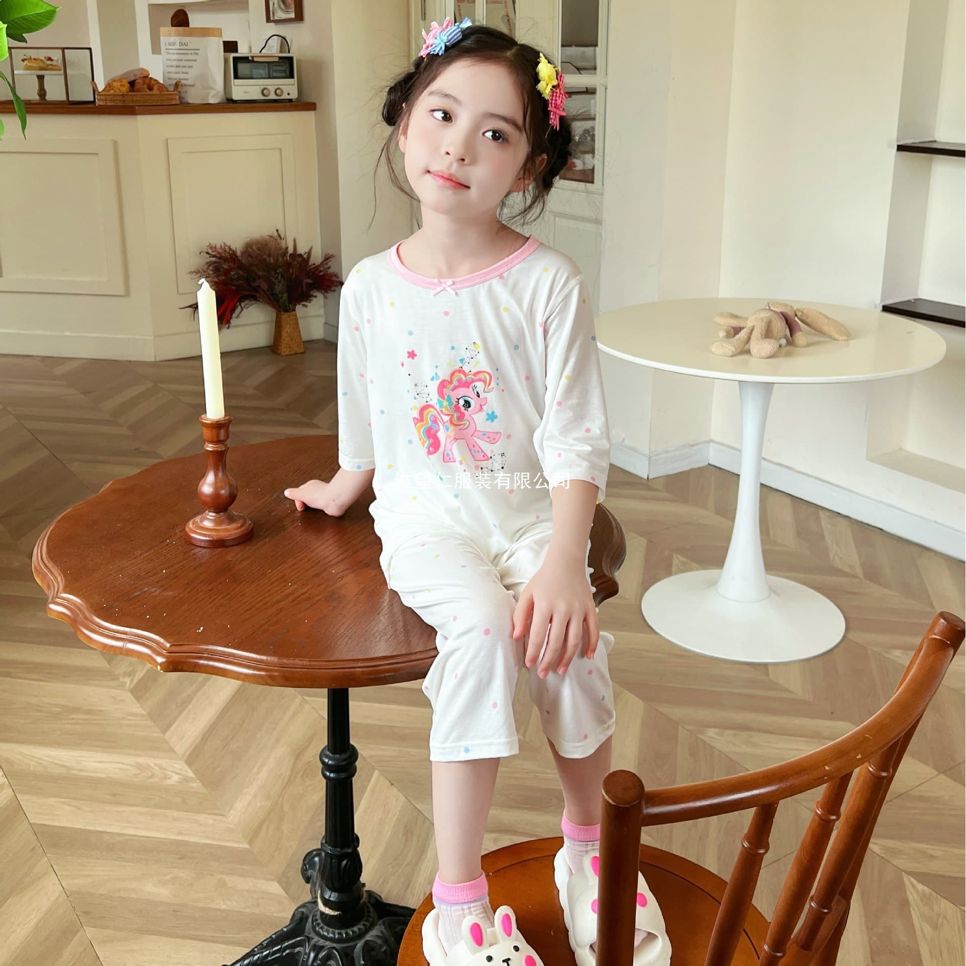 Children's Summer Pajamas, Premium Lyocell Baby Three-Piece Set, 7A Antibacterial Loungewear for Boys and Girls, Air-Conditioned Clothing