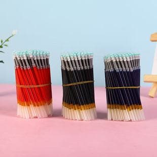 K35 Push-Type Pen Refill, Gel Pen Ballpoint Pen, Large Capacity Black Red Blue Push-Type 0.5 Bullet Tip Refill