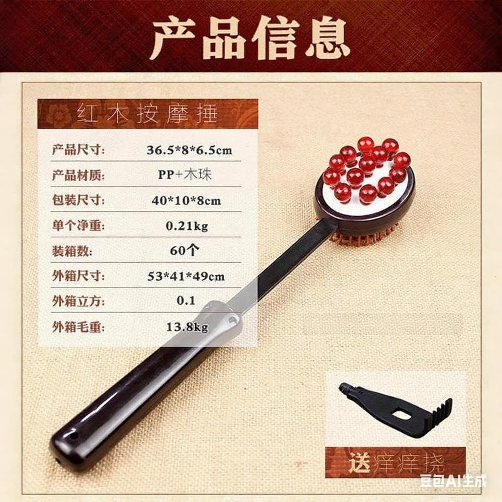 A drop-shipping massage hammering wood needle bead does not ask for back scratching device to knock cervical spine and waist massager scratching and knocking
