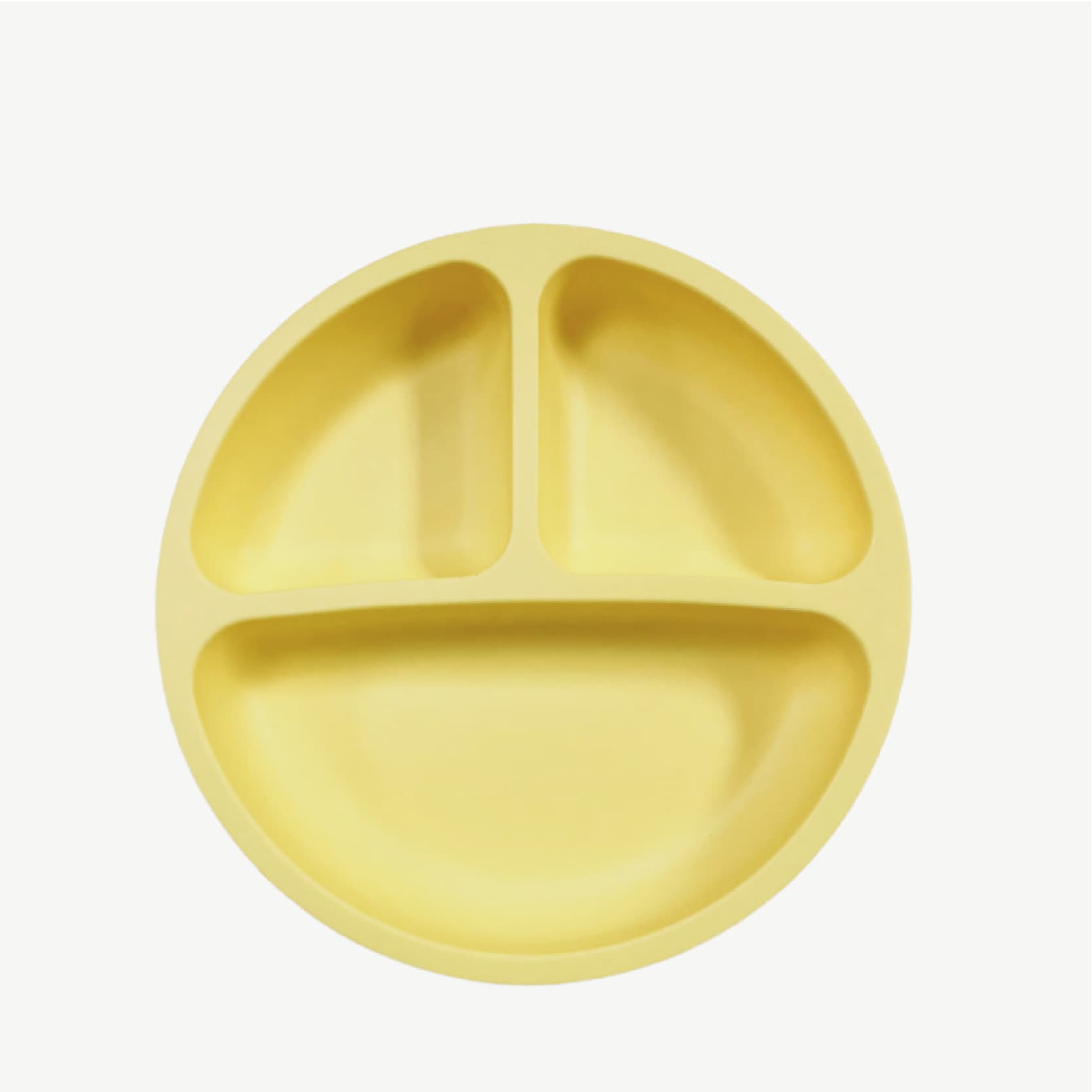 Best-selling Baby Food Silicone Smiley Face Plate with Four Reinforced Suction Cups, Divided Silicone Bowl Tableware for Babies