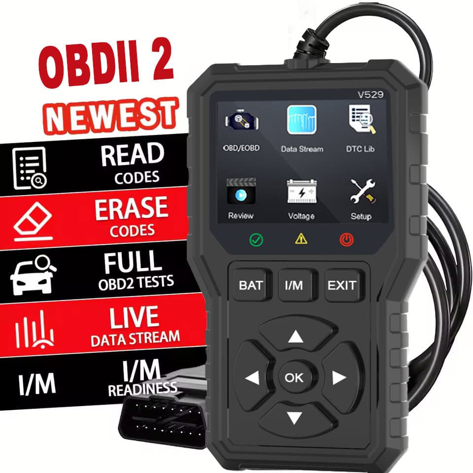 OBD2 Car Engine Fault Code Reader Diagnostic Scanner and Clear Error Codes