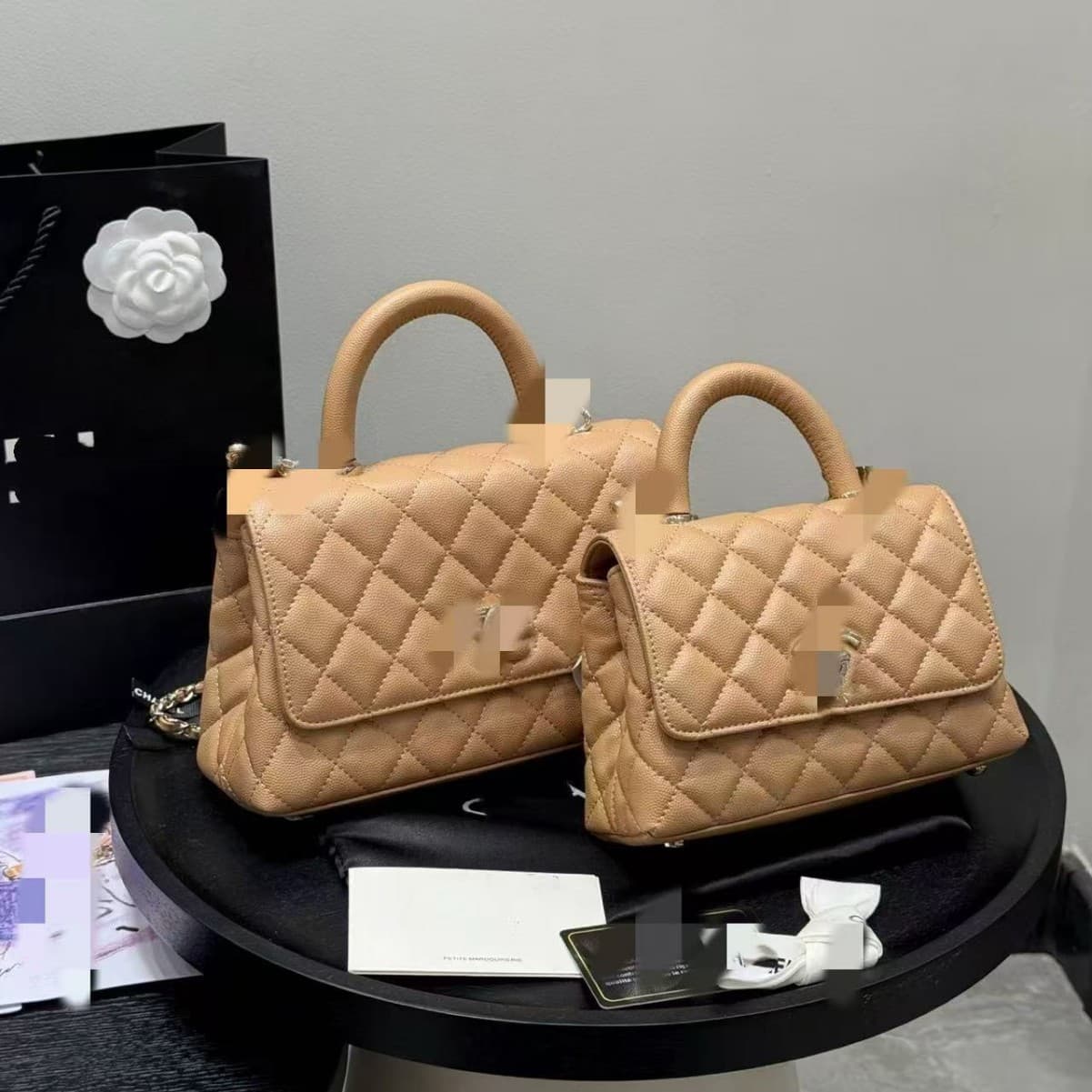 2026 Small Fragrance Style Caviar Leather Handbag Diamond-Quilted Women's Bag 2025 Summer New Fashion Chain Shoulder Crossbody