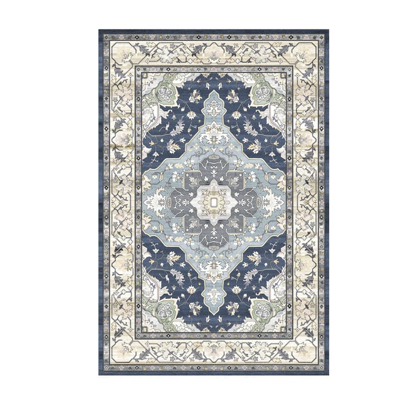 Cross-border Bohemian crystal velvet rug for home bedroom, creative vintage cold-insulating mat, easy-clean living room mat, entryway mat