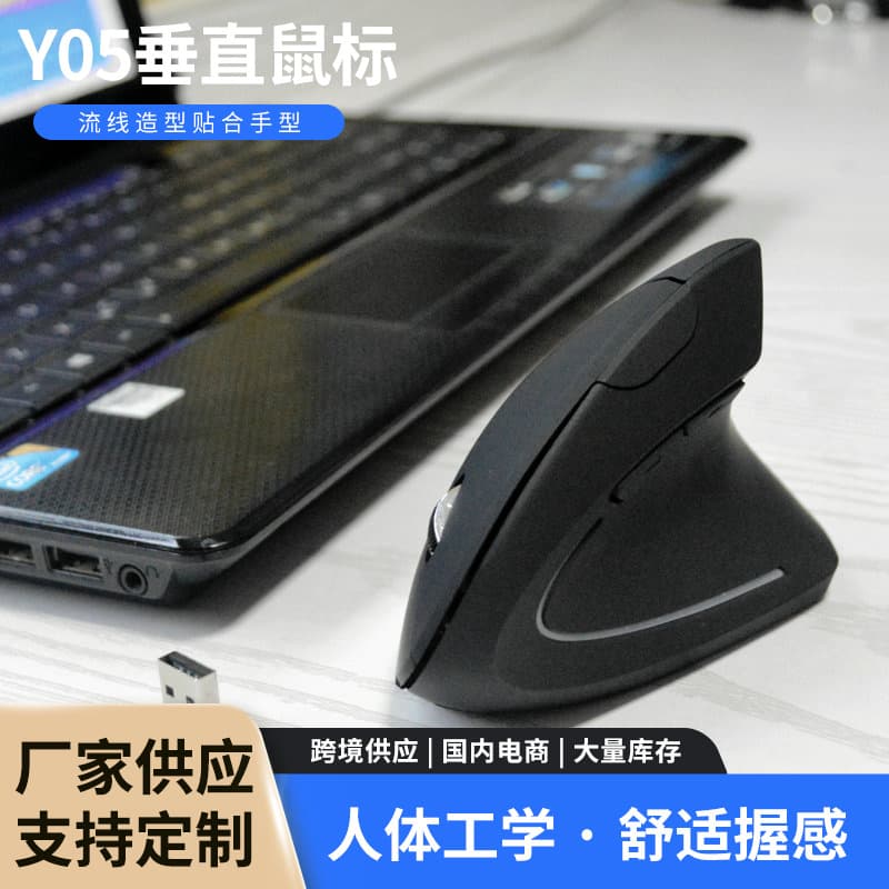 Wireless Optical Mouse for Laptop, Vertical Mouse, Ergonomic Design