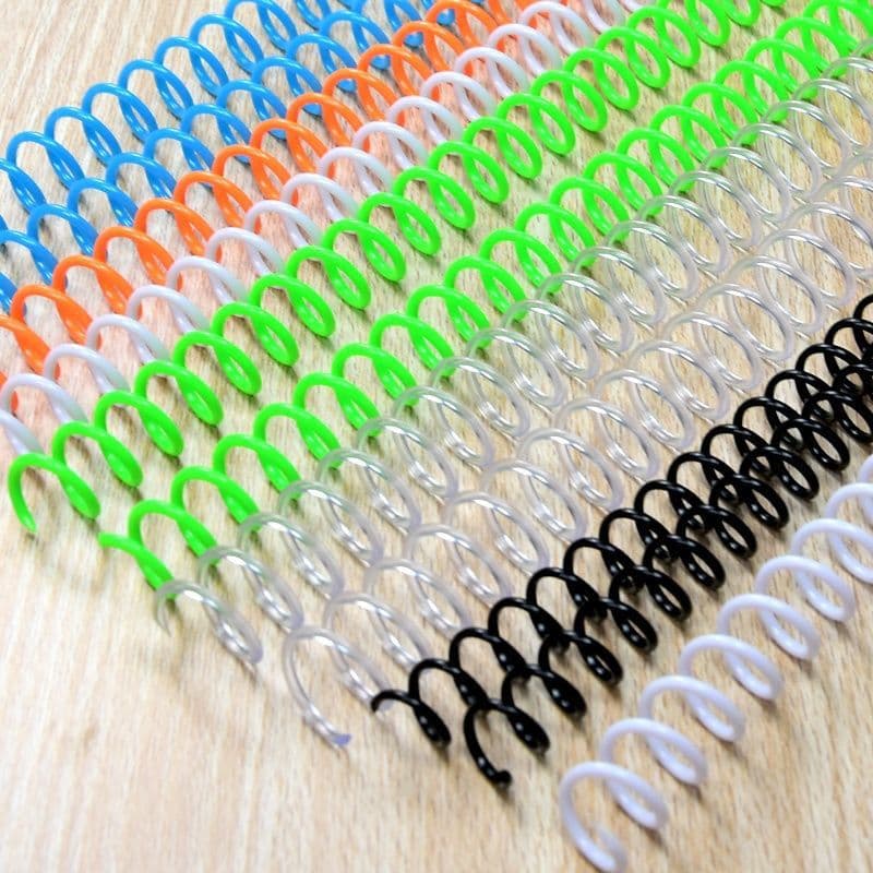 46-Hole Plastic Single Coils, Spiral Coils, Transparent Spiral Coils, Plastic Rings for Contract and Book Binding